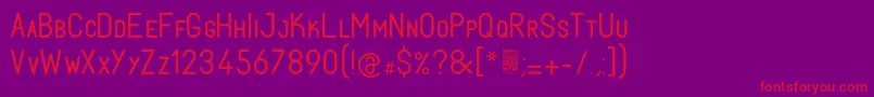 フォントFabiolosmallcapRegular – 紫の背景に赤い文字