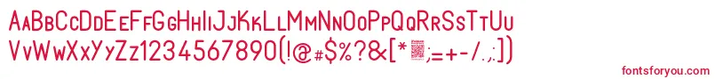 FabiolosmallcapRegular Font – Red Fonts on White Background