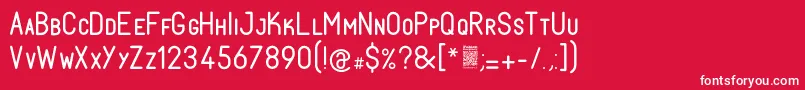 フォントFabiolosmallcapRegular – 赤い背景に白い文字