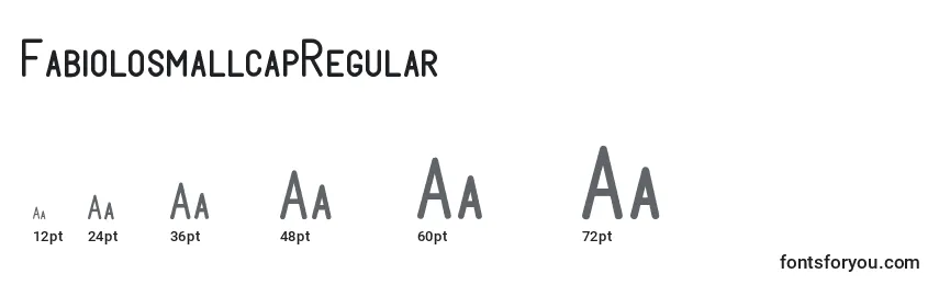 Размеры шрифта FabiolosmallcapRegular