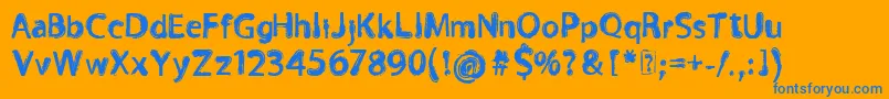 More about Orust Font Orust Font – Blue Fonts on Orange Background
