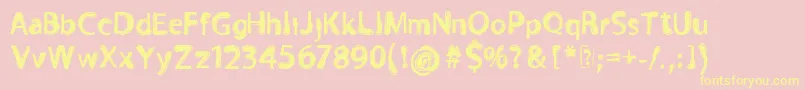 Orust Font – Yellow Fonts on Pink Background