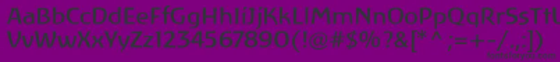 フォントLinotypeAtlantisRegular – 紫の背景に黒い文字