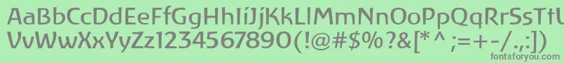 LinotypeAtlantisRegular Font – Gray Fonts on Green Background