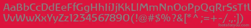LinotypeAtlantisRegular Font – Gray Fonts on Red Background