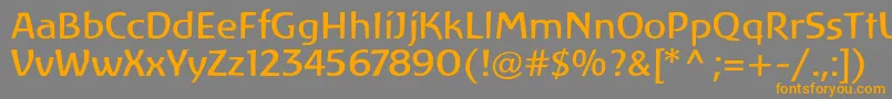Police LinotypeAtlantisRegular – polices orange sur fond gris