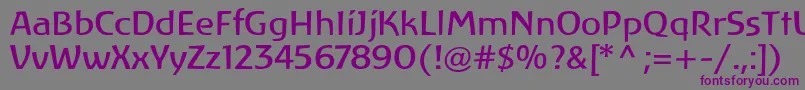 LinotypeAtlantisRegular Font – Purple Fonts on Gray Background