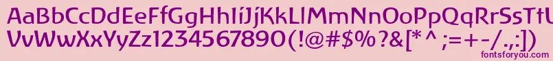 LinotypeAtlantisRegular Font – Purple Fonts on Pink Background