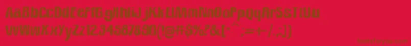 IciclecountrytwoRegular Font – Brown Fonts on Red Background