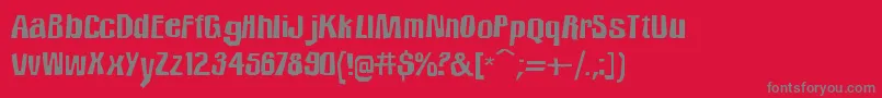 IciclecountrytwoRegular Font – Gray Fonts on Red Background