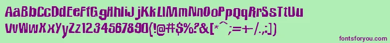 IciclecountrytwoRegular Font – Purple Fonts on Green Background