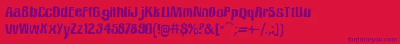 IciclecountrytwoRegular Font – Purple Fonts on Red Background