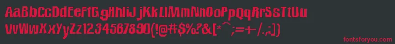 IciclecountrytwoRegular Font – Red Fonts on Black Background