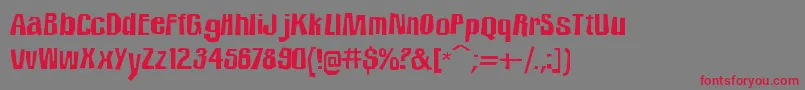 IciclecountrytwoRegular Font – Red Fonts on Gray Background