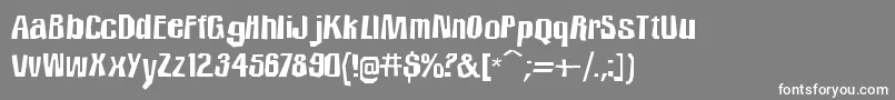 IciclecountrytwoRegular Font – White Fonts on Gray Background