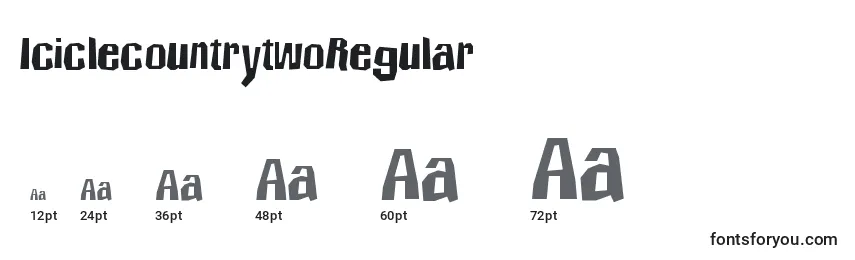 Размеры шрифта IciclecountrytwoRegular