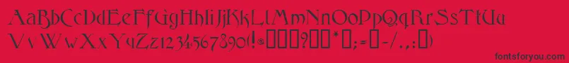 ElphinstoneTM Font – Black Fonts on Red Background