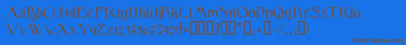 Lisätietoja ElphinstoneTM-fontista ElphinstoneTM-fontti – ruskeat fontit sinisellä taustalla