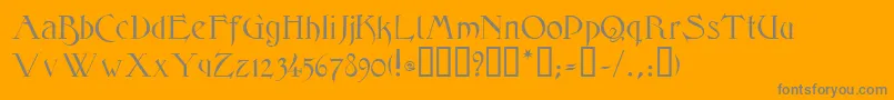 ElphinstoneTM-Schriftart – Graue Schriften auf orangefarbenem Hintergrund