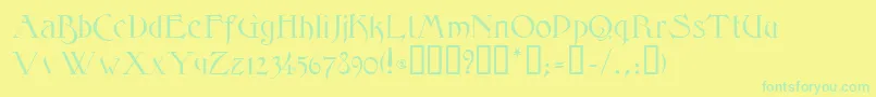 ElphinstoneTM Font – Green Fonts on Yellow Background