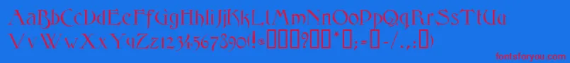 Шрифт ElphinstoneTM – красные шрифты на синем фоне