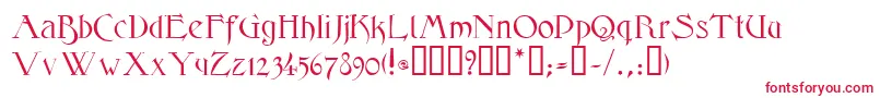 フォントElphinstoneTM – 赤い文字