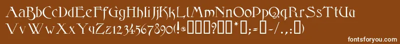 ElphinstoneTM Font – White Fonts on Brown Background