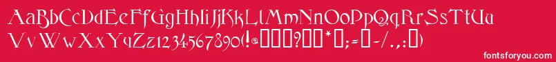 ElphinstoneTM Font – White Fonts on Red Background