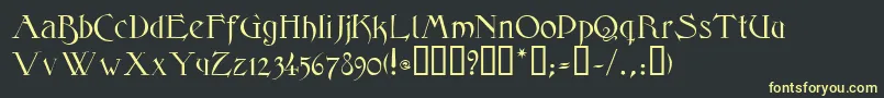 ElphinstoneTM Font – Yellow Fonts on Black Background
