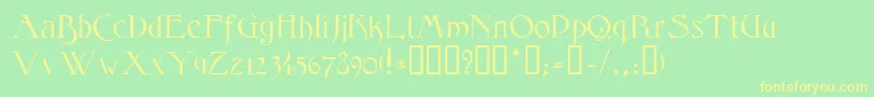 ElphinstoneTM Font – Yellow Fonts on Green Background