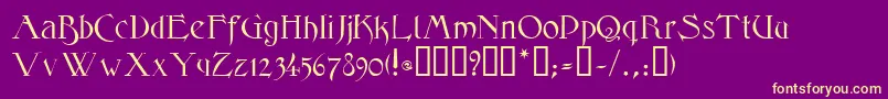 ElphinstoneTM Font – Yellow Fonts on Purple Background