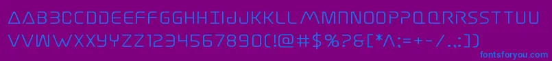 Elitedangersemiboldexpand Font – Blue Fonts on Purple Background