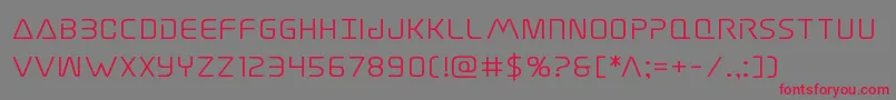 Elitedangersemiboldexpand Font – Red Fonts on Gray Background