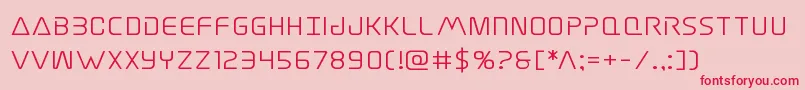 Elitedangersemiboldexpand Font – Red Fonts on Pink Background
