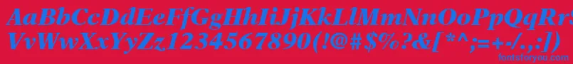 Подробнее о шрифте NewAsterLtBlackItalic Шрифт NewAsterLtBlackItalic – синие шрифты на красном фоне