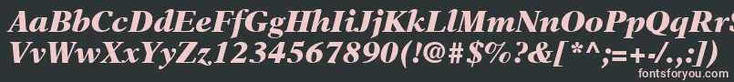 NewAsterLtBlackItalic Font – Pink Fonts on Black Background