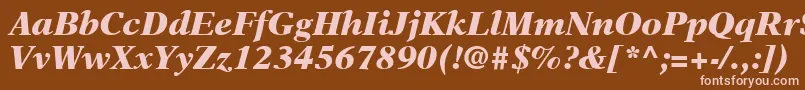 fuente NewAsterLtBlackItalic – Fuentes Rosadas Sobre Fondo Marrón