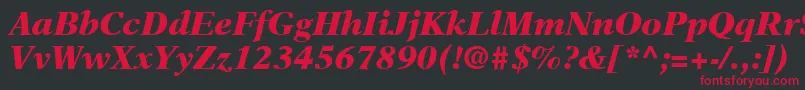 Шрифт NewAsterLtBlackItalic – красные шрифты на чёрном фоне