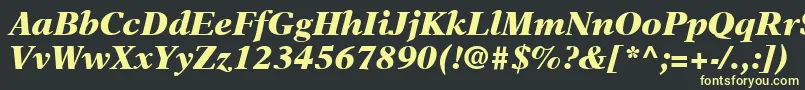 NewAsterLtBlackItalic Font – Yellow Fonts on Black Background