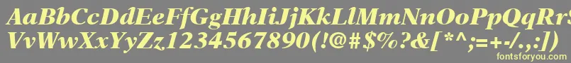 Шрифт NewAsterLtBlackItalic – жёлтые шрифты на сером фоне