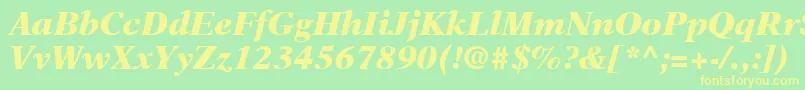 fuente NewAsterLtBlackItalic – Fuentes Amarillas Sobre Fondo Verde