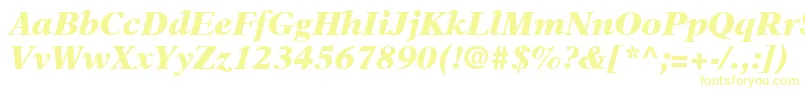 NewAsterLtBlackItalic Font – Yellow Fonts on White Background
