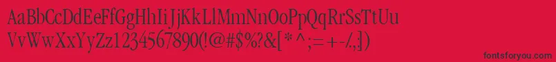 Garamondlightcondssk Font – Black Fonts on Red Background