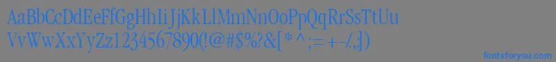 Garamondlightcondssk Font – Blue Fonts on Gray Background