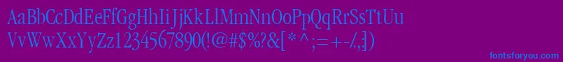 Garamondlightcondssk Font – Blue Fonts on Purple Background