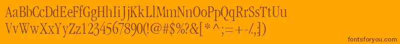 Garamondlightcondssk Font – Brown Fonts on Orange Background