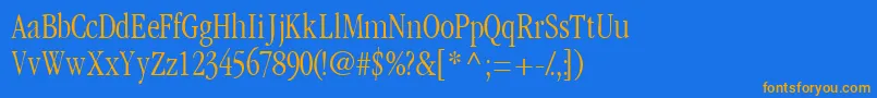 Garamondlightcondssk Font – Orange Fonts on Blue Background