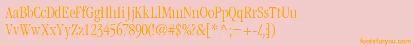 Garamondlightcondssk Font – Orange Fonts on Pink Background