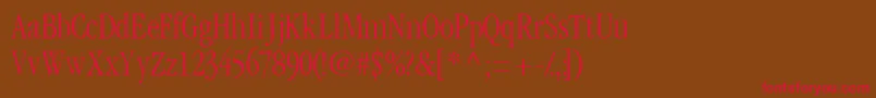 Garamondlightcondssk Font – Red Fonts on Brown Background