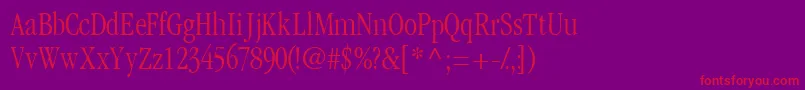 Garamondlightcondssk Font – Red Fonts on Purple Background